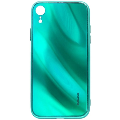 Изображение Evelatus Apple iPhone XR Water Ripple Full Color Electroplating Tempered Glass Case Green