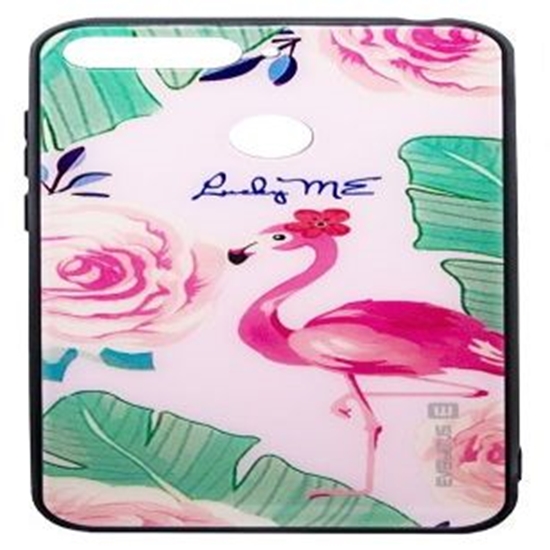 Изображение Evelatus Huawei Y6 2018 Picture Glass Case Flamingo Party