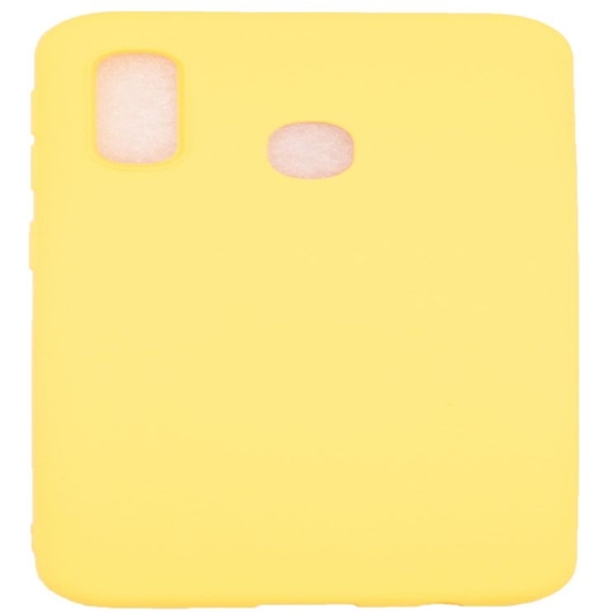 Picture of Evelatus Samsung A20e Soft Touch Silicone Case with Strap Yellow