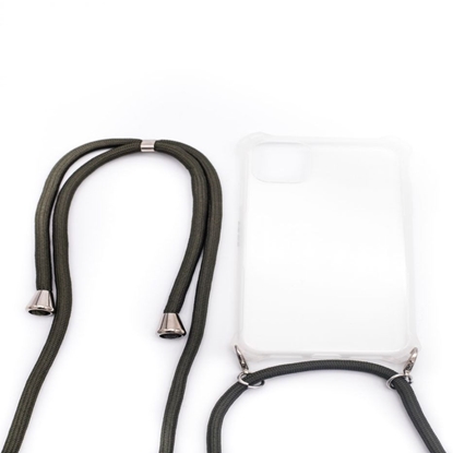 Изображение Evelatus Samsung A40 Case with rope Stripes Green Transparent