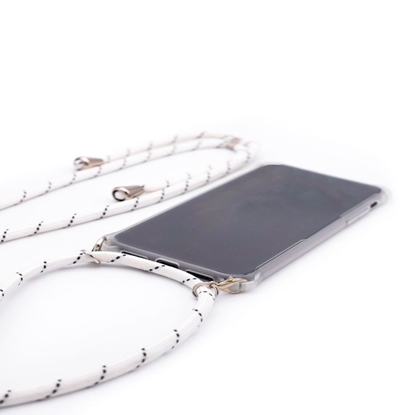 Изображение Evelatus Samsung A50 Case with rope White Stripes Transparent