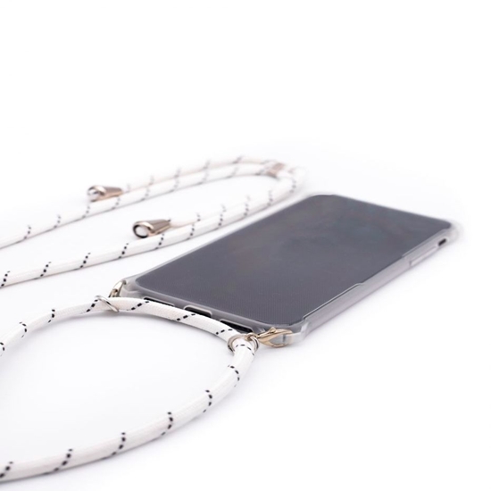 Изображение Evelatus Samsung A50 Case with rope White Stripes Transparent