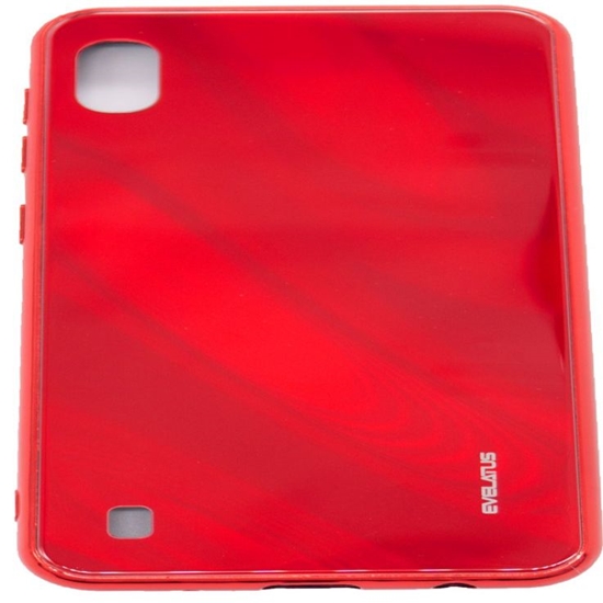Picture of Evelatus Samsung Galaxy A10 Water Ripple Full Color Electroplating Tempered Glass Case Red