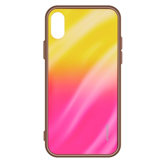 Picture of Evelatus Samsung Galaxy A70 Water Ripple Full Color Electroplating Tempered Glass Gradient Yellow-Pink