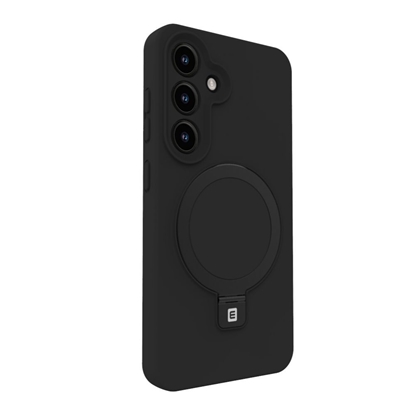 Attēls no Evelatus Samsung Galaxy S24 Premium Magsafe with Stand Soft Touch Silicone Case Black