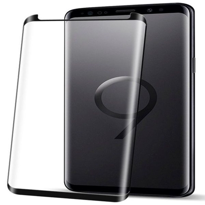 Изображение Evelatus Samsung Galaxy S9 Plus 3D Full Glue Curved Aluminosilicate Glass 9H (0.26mm) + Camera Protector