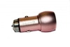 Picture of Evelatus Universal Car Charger ECC01 PINK 2USB port 3.1A with stainless steel escape tool Pink