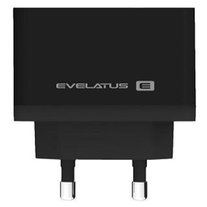 Attēls no Evelatus Universal Travel Charger ETC04 USB 2.4A + Type-C 3A 30W Power Delivery Black