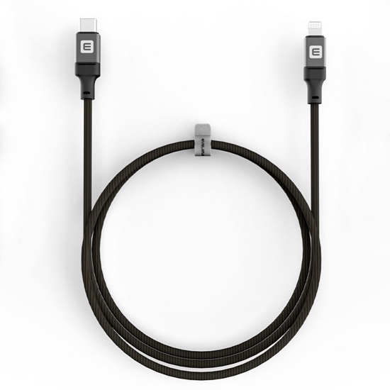 Picture of Evelatus Evelatus USB C to Lightning Cable 1.2M 60W (MFI09) Aluminum housing braiding Black