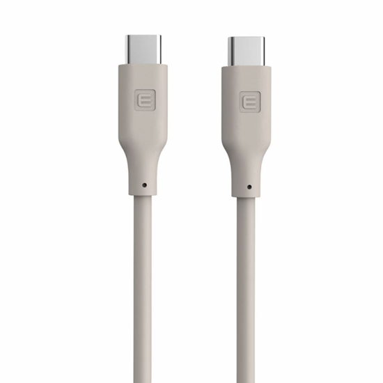 Изображение Evelatus Evelatus USB C to USB C Silicone Cable 1.2M 60W / 20V3A Warm Gray