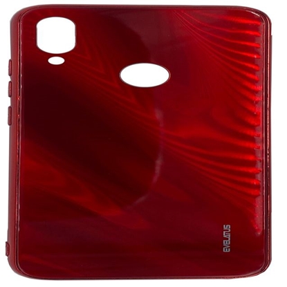 Attēls no Evelatus Xiaomi Note 7 Water Ripple Full Color Electroplating Tempered Glass Case Red