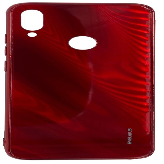 Picture of Evelatus Xiaomi Note 7 Water Ripple Full Color Electroplating Tempered Glass Case Red