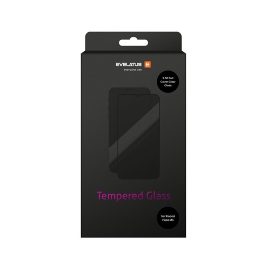 Изображение Evelatus Xiaomi Xiaomi Poco M3 2.5D Full Cover Japan Glue Glass Anti-Static