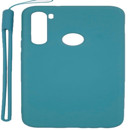 Изображение Evelatus Xiaomi Xiaomi Redmi Note 8 / Redmi Note 8 2021 Soft Touch Silicone Case with Strap Blue