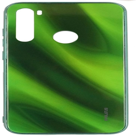 Изображение Evelatus Xiaomi Xiaomi Redmi Note 8 / Redmi Note 8 2021 Water Ripple Full Color Electroplating Tempered Glass Case Green
