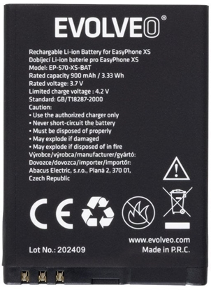 Attēls no EVOLVEO originální baterie 900 mAh pro EasyPhone XS (EP-570)