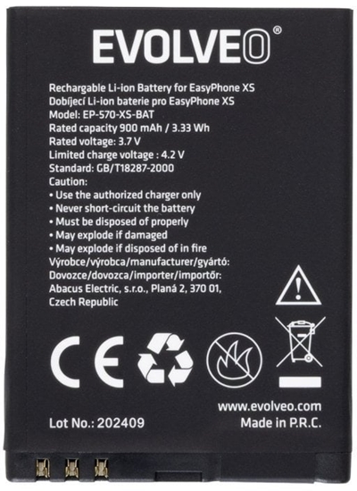 Picture of EVOLVEO originální baterie 900 mAh pro EasyPhone XS (EP-570)