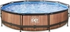 Picture of EXIT Wood pool ø360x76cm with filter pump - brown