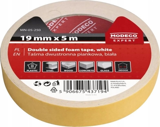 Изображение EXPERT TAMA DWUSTRONNA PIANKOWA BIAA 19 MM X 5 M [EXPERT] - 1sz