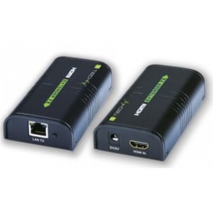 Picture of Extender/splitter HDMI po skrętce Cat.5e/6/6a/7 do 120m, over IP, czarny