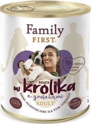 Picture of Family First FamilyFirst Bogata w królika+gruszka adult 800g