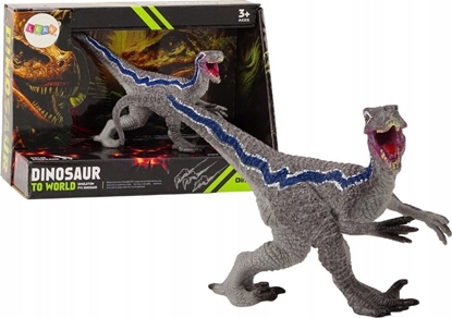 Attēls no Figurka LeanToys Dinozaur Figurka Kolekcjonerska Velocitaptor Siwy 1El
