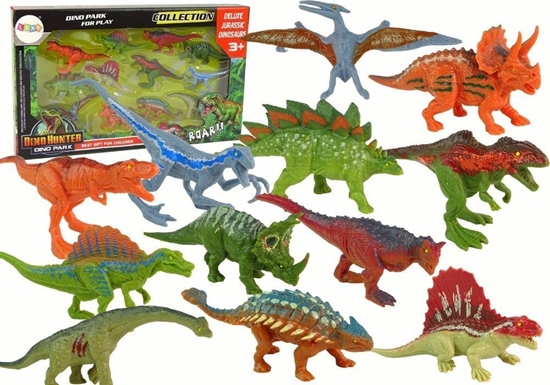 Picture of Figurka LeanToys Zestaw Figurki Dinozaury 12 sztuk Kolorowe
