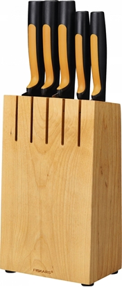 Picture of Fiskars Komplet noy w drewnianym bloku Functional Form 5 szt. (1062927)