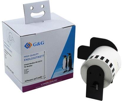 Attēls no G&G Endlos-Et. 62 mm x 15,24 sw- Komp. m. Brother DK-22212