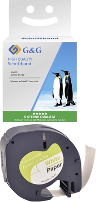 Picture of G&G Schriftband 12mm x 4m sw-ws komp. m. Dymo S0721520/ 91220