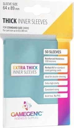 Attēls no Gamegenic Thick Inner Sleeves Clear 64x89 mm 50 szt.