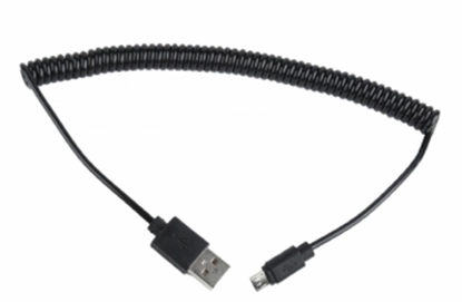 Picture of Gembird USB Male - MicroUSB Male 1.8m Black Coiled