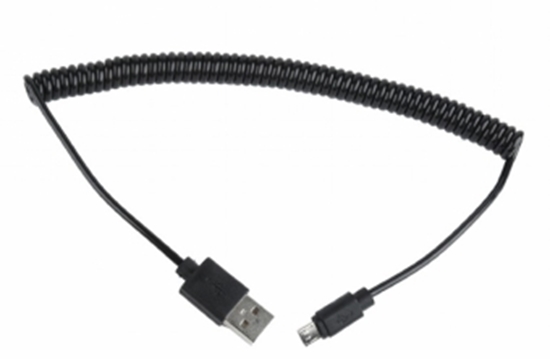 Picture of Gembird USB Male - MicroUSB Male 1.8m Black Coiled