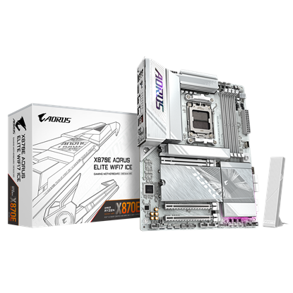 Attēls no GIGABYTE X870E A ELITE WF7 ICE AM5 MB
