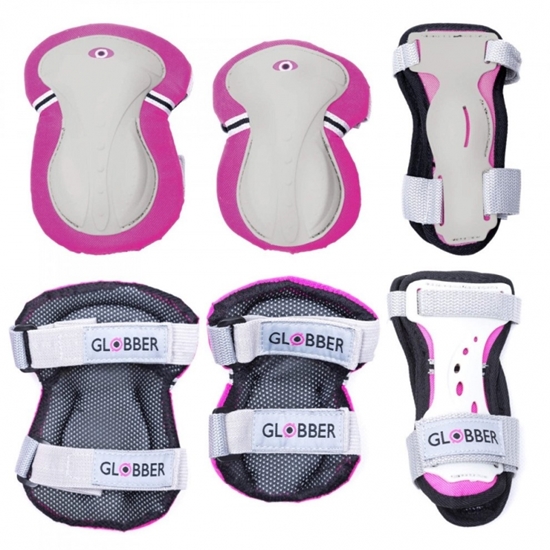 Picture of Globber elbow and knee pads PROTECTIVE JUNIOR DEEP PINK XS RANGE B ( 25-50KG ),541-110