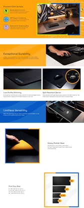 Picture of Glorious Gaming Mauspad 2 M, randlos, gummiert - 255 x 205mm, schwarz