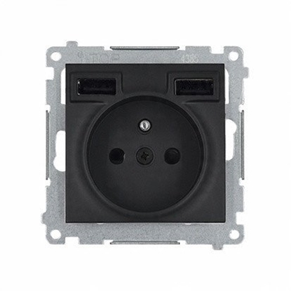 Picture of GNIAZDO POJEDYNCZE Z ZASILACZEM USB DGZ1ZUSB2AA.01/49-SIMON54 Premium 230 V 16 A