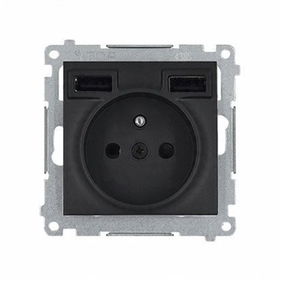 Picture of GNIAZDO POJEDYNCZE Z ZASILACZEM USB DGZ1ZUSB2AA.01/49-SIMON54 Premium 230 V 16 A