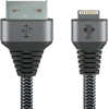 Picture of Goobay Lightning to USB-A Textile Cable with Metal Plugs
