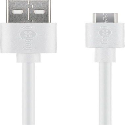 Picture of Goobay | Micro USB charging and sync cable | 43837 | USB-A 2.0 to Micro-USB USB 2.0 male (type A) | USB 2.0 micro male (type B)