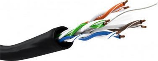 Изображение Goobay Outdoor Network Cable | CAT 6 U/UTP | AWG 24/1 | Cable length: 100 m | Black