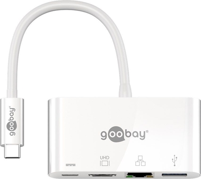 Изображение Goobay | USB-C Multiport Adapter (HDMI + Ethernet, PD) | 62105