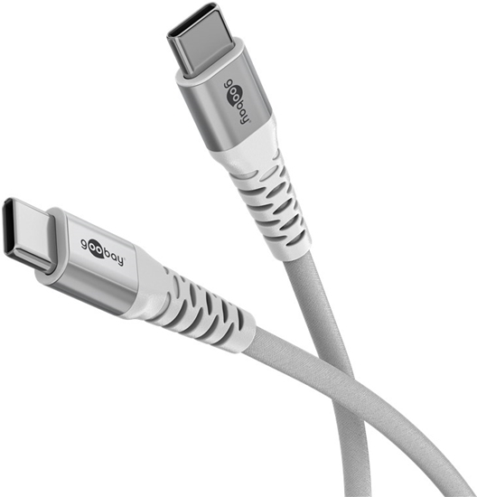 Picture of Goobay USB-C Supersoft Textile Cable with Metal Plugs | 70194