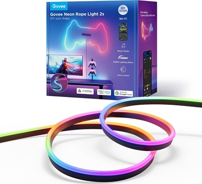 Изображение Govee Neon Strip Light 4 Meter Black Matter ready