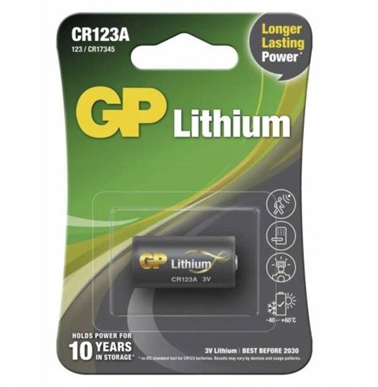 Picture of GP CR123A Lithium batteri, 3V, 1-pack