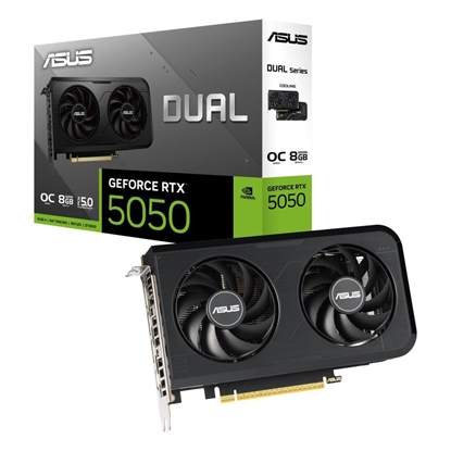 Attēls no Graphics Card|ASUS|NVIDIA|GeForce RTX 5050|8 GB|GDDR6|128 bit|PCI Express 5.0|Active|DUAL-RTX5050-O8G
