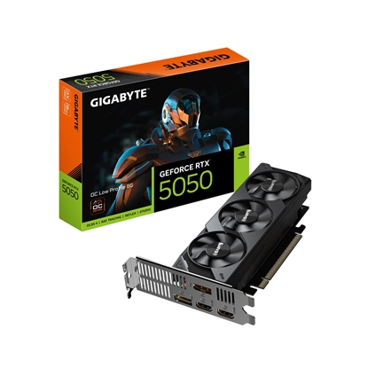 Picture of Graphics Card|GIGABYTE|NVIDIA GeForce RTX 5050|8 GB|GDDR6|128 bit|PCIE 5.0 16x|GPU 2587 MHz|Triple slot Fansink|GV-N5050OC-8GL1.0