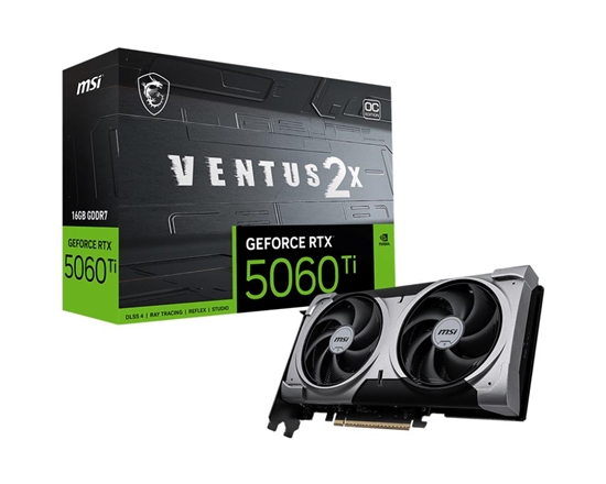 Изображение Graphics Card|MSI|NVIDIA GeForce RTX 5060 Ti|16 GB|GDDR7|128 bit|PCIE 5.0 16x|Dual Slot Fansink|5060TI16GVENTUS2XOCPLUS