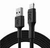 Picture of Green Cell GC PowerStream USB Male - Lightning Male Fast Charging 2m Black