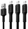 Picture of Green Cell GC Ray Cable Set 3x USB - Lightning with the LED Diode Fast Charging 1.2m